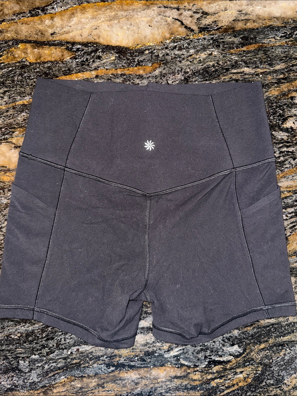 Athleta Black High-Rise Bike Shorts